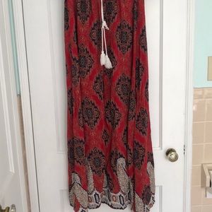 boho maxi skirt